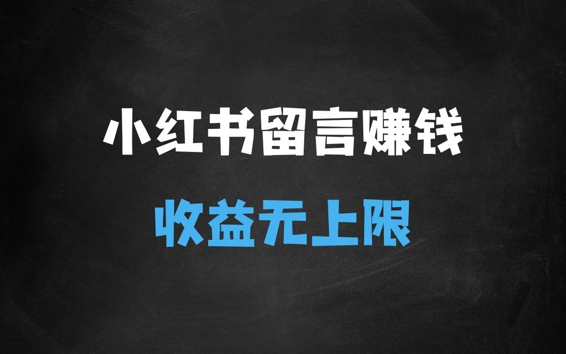 ﻿小红书留言评论，0.5元/条，一分钟一单，多劳多得，收益无上限 - 商业财富课程