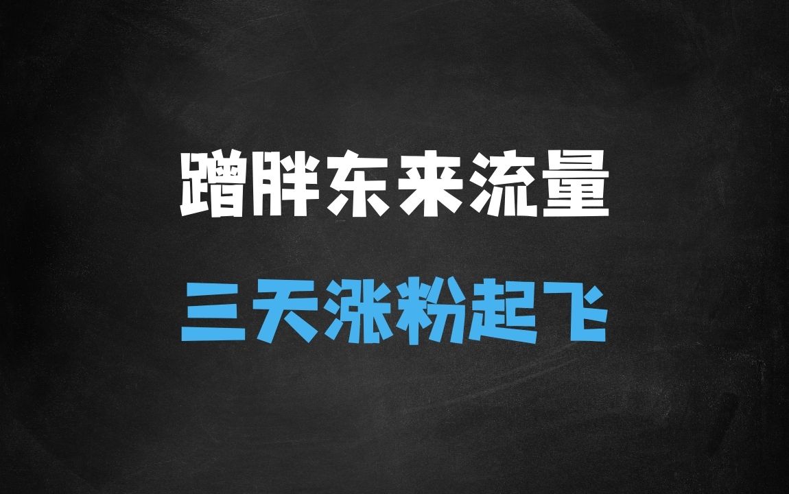 ﻿蹭胖东来流量，三天涨万粉，收益直接起飞 - 商业财富课程