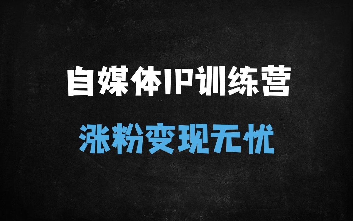 ﻿2025爆款IP必修课：14天自媒体变现训练营，手把手教你从0到百万粉丝（抖音/小红书/视频号全攻略） - 商业财富课程