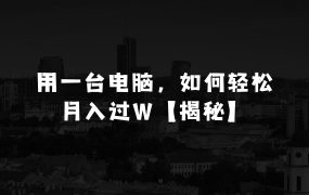 蓝海小本生意:揭秘如何在6亿群体蓝海市场,零经验小白用一台电脑轻松月入过W