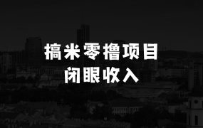 0门槛人人可做的搞米零撸项目，无限任务，单机一天闭眼收入50+
