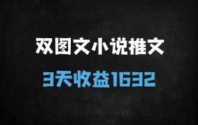 ﻿2025小说推文双图文新玩法：AI自动生成+年轻粉高转化，3天收益破千实操指南