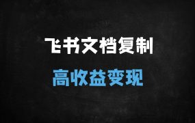 ﻿飞书文档复制权限破解技巧与变现策略详解（附实操课程）