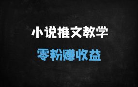 ﻿小说推文赚钱全攻略：0粉丝也能月入过万的12种实操玩法（附详细教程）