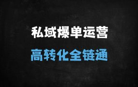 ﻿私域运营全流程实战：5步打造高转化爆单体系，引爆私域成交闭环