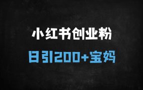 ﻿小红书宝妈创业粉日引200+实操指南：混剪变现全解析｜安全引流+多重变现