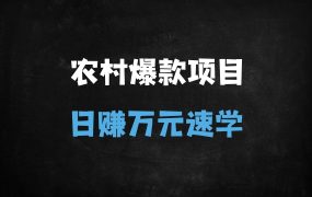 ﻿农村自媒体暴利玩法：用DeepSeek日更三农爆文，30天快速开通流量主（附7步实操）