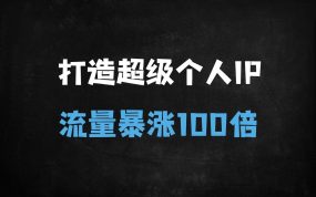 ﻿从0到1打造超级个人IP：定位到裂变的100倍营销势能实战指南