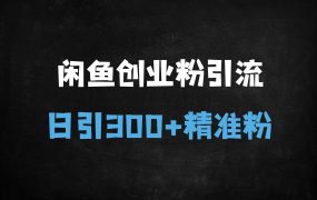 ﻿闲鱼创业粉引流实战指南：日引300+精准粉的4大核心技巧与变现攻略