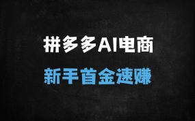 ﻿拼多多AI赚钱新玩法！新手小白月入过万实战指南，零门槛快速上手