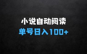 小说自动阅读 单号日入100+ 手机电脑都可 批量放大操作【揭秘】