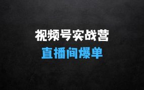 ﻿2025视频号直播间爆单闭门实战营，视频号直播间3天闪电实战课