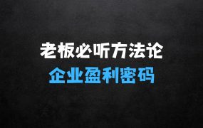 【老板必听】5大核心方，掌握企业系统化盈利密码