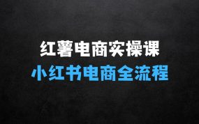 ﻿红薯电商实操课，小红书电商全流程