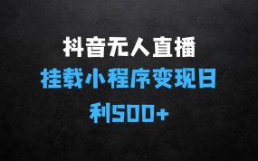 ﻿抖音无人直播挂载小程序变现揭秘：当天直播，当天结算支持工作室，可矩阵【揭秘】