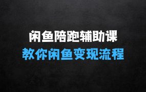 2025闲鱼陪跑辅助课程,教你整套闲鱼变现流程