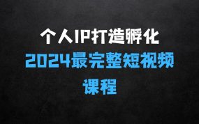﻿2025个人IP打造孵化模式流程课，一套最为完整的个人短视频落地课程(高阶班)