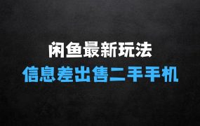 闲鱼最新玩法揭秘,利用信息差,出售二手手机,日入8张