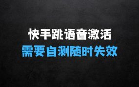 ﻿270快手跳语音激活技术，需要自测，随时失效有需要可以自测