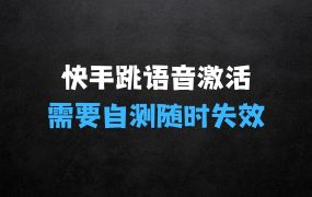270快手跳语音激活技术,需要自测,随时失效有需要可以自测