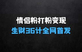 ﻿侣粉打粉+大人玩具无敌变现【生财36计】全网首介绍