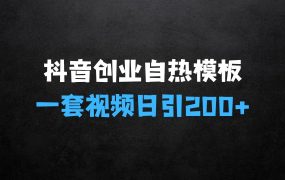 ﻿抖音打负债和创业自热模板，一套视频让你微信，日引200+【揭秘】