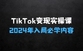 ﻿2024TikTok变现实操课程，入局TikTok必学内容