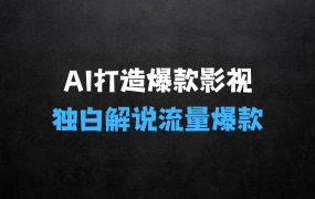 ﻿AI打造爆款影视独白解说，流量爆款玩法，引爆短视频流量