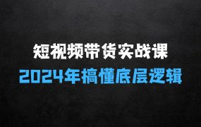 ﻿2025短视频带货实战课：搞懂底层逻辑，不再凭感觉带货