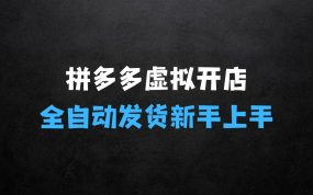 ﻿多多虚拟小白到大神零基础教学拼多多虚拟开店，全自动发货最新教程4.0版本，0基础轻松上手
