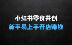 小红书零食共创【新手易上手】开个店铺,发发笔记把钱赚
