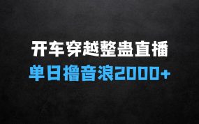 ﻿惊险开车穿越整蛊无人直播：揭秘单日单场撸音浪2000+，打造不落幕的160小时直播间