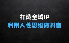 打造全域个人IP与商业IP的课程项目,利用人性思维做抖音