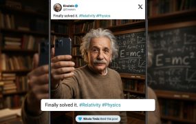 爱因斯坦发推文？自媒体爆款：用AI复活历史名人的超写实社交瞬间方案