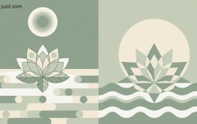 禅宗几何壁纸提示词：小红书爆款治愈系插画方案，零基础开启美学副业