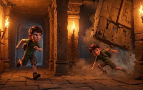 3D卡通分镜提示词方案：自媒体动画制作动态追逐名场面，一键提升出片率