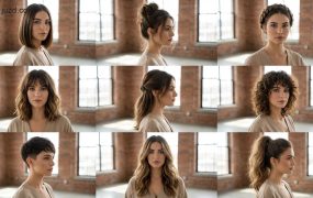 AI发型设计方案：自媒体博主批量生成3×3发型九宫格的爆款提示词指南