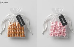 电商美工视觉方案：透明袋装微缩3D盲盒海报提示词，打造爆款产品创意图