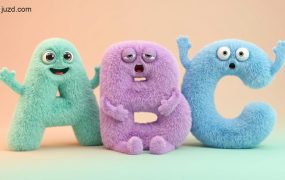 3D毛绒怪物字母IP定制方案：个人品牌高颜值视觉标识，零基础实现IP化变现