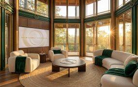 品牌视觉定制：AI一键生成品牌联名豪华空间，高质感商业设计图变现解决方案