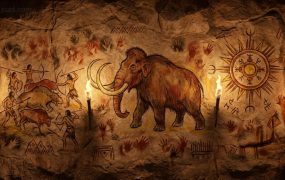 岩画艺术风格AI绘图方案：0基础定制原始质感背景，打造文博级视觉大片