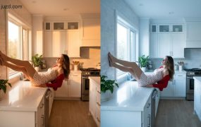 自媒体人设打造方案：一键生成厨房慵懒大片，高难度姿势AI还原助力快速涨粉