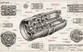 工业风蓝图提示词：产品设计图一键生成专业技术草图方案，自媒体科普视觉提效利器