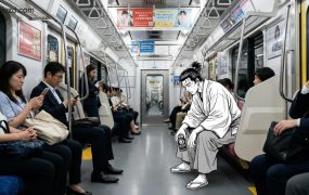 虚实融合视觉流：自媒体图文打破次元壁涨粉方案，2D角色融入现实场景提示词