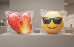 3D透明气泡膜表情包自媒体方案：打造解压质感爆款创意头像