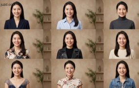 个人IP形象定制赛道：AI一键生成九宫格职业换装写真方案，保持人脸一致，批量出大片