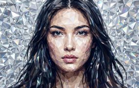 照片一键变高级！AI低多边形艺术风格提示词：打造质感马赛克视觉大片