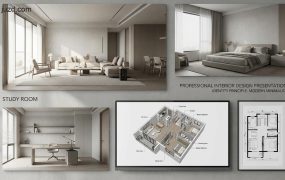 室内设计商业展示板：1分钟实现平面图转3D全屋透视，零基础打造专业装修方案