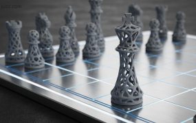 3D打印建模灵感：创意国际象棋设计全套渲染方案，零基础打造高溢价文创产品
