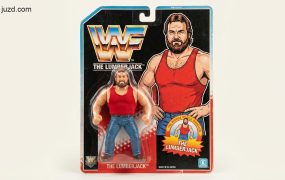 怀旧手办包装设计方案：一键定制90年代风格WWF摔角人偶包装模型图